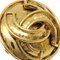Chanel Button Earrings Clip-On Gold 94P 151190, Set of 2 2