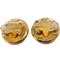 Chanel Button Earrings Clip-On Gold 94P 151381, Set of 2 3
