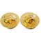 Chanel Button Earrings Clip-On Gold 94P 123274, Set of 2 3