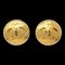 Chanel Button Earrings Clip-On Gold 94P 123274, Set of 2 1