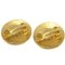 Chanel Button Earrings Clip-On Gold 96A 122172, Set of 2 3