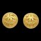 Chanel Button Earrings Clip-On Gold 96A 123222, Set of 2, Image 1