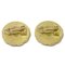 Chanel Button Earrings Clip-On Gold Black 95P 142176, Set of 2 3
