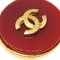 Chanel Button Earrings Clip-On Gold Brown 95A 112499, Set of 2 2
