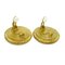 Chanel Button Earrings Clip-On Gold Shell 94P 110780, Set of 2 3