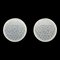 Chanel Button Earrings Clip-On Gray 99S 89935, Set of 2 1