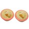 Chanel Button Earrings Clip-On Orange 24 190604, Set of 2, Image 3