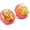 Chanel Button Earrings Clip-On Pink 96C 150490, Set of 2 2