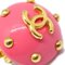 Chanel Button Earrings Clip-On Pink 96C 150490, Set of 2 4