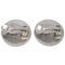 Chanel Button Earrings Clip-On Silver 97P 131504, Set of 2 3