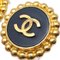 Chanel Button Earrings Gold Black Clip-On 93A 99560, Set of 2 2
