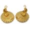 Chanel Button Earrings Gold Black Clip-On 93A 99560, Set of 2 4