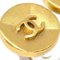 Chanel Button Earrings Gold Clip-On 93A 99867, Set of 2 2