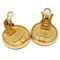 Chanel Button Earrings Gold Clip-On 93A 99867, Set of 2 4