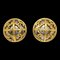 Chanel Button Earrings Gold Clip-On 93P/2939 140314, Set of 2, Image 1