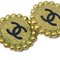 Chanel Button Earrings Gold Clip-On 95P 142110, Set of 2 2