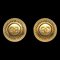 Chanel Button Earrings Gold Clip-On 96C 121490, Set of 2 1