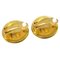 Chanel Button Earrings Gold Clip-On 96C 142102, Set of 2 3