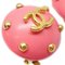 Chanel Button Earrings Pink Clip-On 96C 78455, Set of 2 2