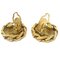 Chanel Button Rhinestone Earrings Clip-On Gold 23 75075, Set of 2 3