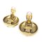 Chanel Button Rhinestone Earrings Clip-On Gold 23 66401, Set of 2 2