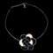 CHANEL Camellia Silver Chain Pendant Necklace 98P 150484 1