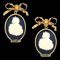 Chanel Cameo Earrings Clip-On Gold 113430, Set of 2 1