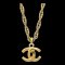 CHANEL CC Chain Pendant Necklace Gold 112552 1