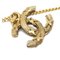 CHANEL CC Chain Pendant Necklace Gold 1982 123096 3