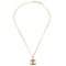 CHANEL CC Chain Pendant Necklace Gold 1982 123096, Image 2