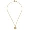 CHANEL CC Chain Pendant Necklace Gold Rhinestone 3311 132323 2