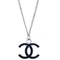 Collar con colgante de cadena de plata de Chanel, Imagen 1