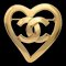 CHANEL CC Heart Brooch Gold 95P 123242, Image 1