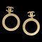 Chanel Cc Hoop Earrings Gold Ao31739, Set of 2, Image 1