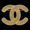 CHANEL CC Quilted Brooch Pin Gold 1261/29 131573, Image 1