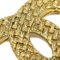 CHANEL CC Quilted Brooch Pin Gold 1262/29 142128 2