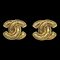 Chanel Cc Quilted Earrings Clip-On Gold 2459 113301, Set of 2 1