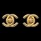 Chanel Cc Turnlock Earrings Clip-On Gold Small 96P Ak35550H, Set of 2 1