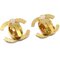 Chanel Cc Turnlock Rhinestone Earrings Clip-On Gold Medium 96A 112232, Set of 2 2