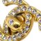 Chanel Cc Turnlock Rhinestone Earrings Clip-On Gold Medium 96A 112232, Set of 2 4