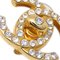 Chanel Cc Turnlock Rhinestone Earrings Clip-On Gold Small 97A 151766, Set of 2 2