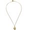CHANEL Chain Pendant Necklace Rhinestone Gold 3642 29100 2