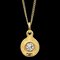CHANEL Chain Pendant Necklace Rhinestone Gold 3642 29100 1