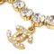 CHANEL Charm Rhinestone Gold Bracelet 95A 10034, Image 2