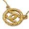 CHANEL Circled CC Gold Chain Pendant Necklace 3622 97568 3