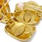 Chanel Clover Dangle Earrings Gold Clip-On 95P 142107, Set of 2 3