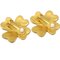 Chanel Clover Earrings Clip-On Gold 95P 131672, Set of 2 3