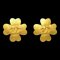 Chanel Clover Earrings Clip-On Gold 95P 122631, Set of 2 1
