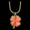 CHANEL Clover Gold Chain Pendant Necklace 03P 140304 1