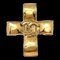 CHANEL Cross Brooch Pin Corsage Gold 94P 69905, Image 1